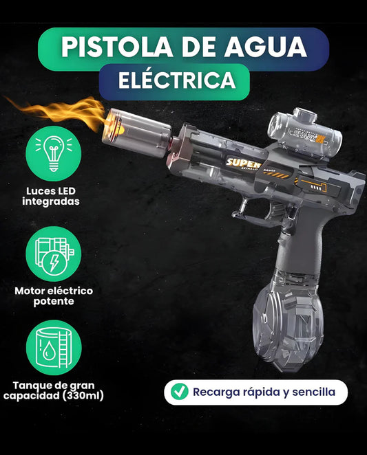 🔥 OFERTA ESPECIAL POR TIEMPO LIMITADO – PISTOLA DE AGUA CON LUCES LED Y MIRA 🔥 ⚡ Disparo de largo alcance, tanque grande y diversión asegurada para niños y adultos