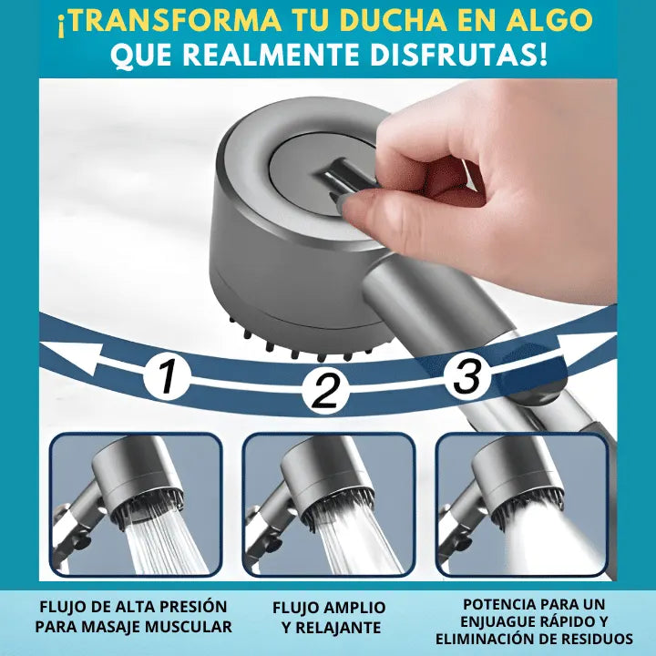 🔥 50% OFF POR TIEMPO LIMITADO – CABEZAL DE DUCHA MASAJEADOR MULTIFUNCIONAL 🔥 CON DIFERENTES MODOS Y LO MEJOR... SIN NECESIDAD DE HERRAMIENTAS!!